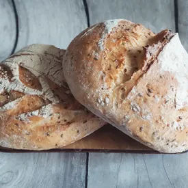 Французская булка с семенами льна и кунжута, 450 гр.